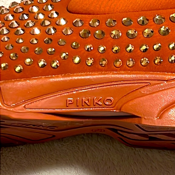 PINKO. Rhinestone Sneakers. Neoprene. Size 39/8. Like New - Picture 8 of 9